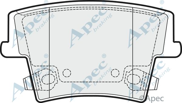 APEC BRAKING Комплект тормозных колодок, дисковый тормоз PAD1485
